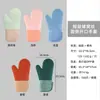 Guantes de Cocina Antideslizantes de Silicona con Forro de Algodón Estilo Corto Puntos de Colores Engrosados para el Hogar Horno de Horneado Guantes Antiescaldaduras