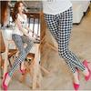9251 Pantalones Leggings de Moda Versátiles Estampado Piedra de Perro Leche Seda Pantalones de Nueve Puntos Alta Elasticidad Cómodos