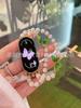 Correa de cadena con diseño personalizado de mariposa y perla de cristal para reloj Mi Band 9/8 Generation, disponible en stock.