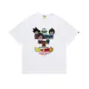 Camiseta estilosa japonesa da marca Ape Kikai Maneki Neko de manga curta para homens e mulheres, adolescentes, moda de rua e campus, camiseta juvenil de manga curta