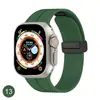 Adequado para Pulseiras de Todas as Séries do Apple iWatch S1-S10 Se Ultra Silicone Fivela Dobrável Magnética Relógio
