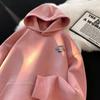 Sudadera con capucha de albaricoque para niños, primavera y otoño, americana, tendencia pesada, regular, para adolescentes, de moda, pulóver suelto para uso diario.