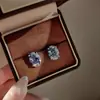 Colar com pingente de pomba verde Paraíba para trabalhos pesados, brincos de diamante de alto carbono, anel azul Tanzanita e conjunto de pedras preciosas coloridas para mulheres