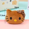 Accesorios de peluche de gato KT con estampado de leopardo lindo de dibujos animados para corbatas de pelo, broches, accesorios de ropa hechos a mano, en stock para venta al por mayor