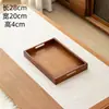 Bandeja de Madera de Bambú con Asa de Madera de Nogal, Bandeja de Té para el Hogar, Bandeja de Té para Hotel, Bandeja Rectangular de Almacenamiento, Venta al por Mayor desde el Fabricante