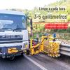 Máquina de limpeza de guarda-corpo municipal, rolo de escova, placa de proteção de rodovia, máquina de limpeza automática, rolo duplo, modificação de veículo de saneamento
