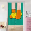 Cortina de Puerta de Dibujos Animados para Uso Doméstico, Cortina Divisoria de Dormitorio, Cortina Divisoria de Cocina y Baño, Cortina de Tela sin Taladro, Media Cortina