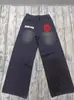 Directo de fábrica Harajuku americano vintage jeans holgados bordados para hombre calle Y2K pantalones jeans rectos
