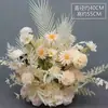 Novo estilo casamento grande estilo arranjo de chão flor simulação flor de seda produto acabado decoração arranjo de flor de eucalipto guia de caminho de palco T arte floral de casamento