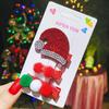 Adorno Navideño para la Cabeza Lindo Clip para el Cabello Navidad Hecho a Mano Flequillo Clip para Cabello Roto Celebrado en Internet Clip para el Cabello de Astas Femenino