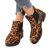 Otoño 2025 Nuevas Botas Martin de Manga Larga Talla Grande Europeas y Americanas para Mujer Punta Redonda Tacón Grueso Tacón Bajo Elástico Moda de Comercio Exterior Botines Cortos para Mujer