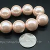 19-20mm Pérola de Imitação Oversized Moída em Água Acessórios para Joias DIY Feitos à Mão Material Pérolas Soltas Redondas Brilhantes Pretas e Brancas Vermelhas