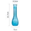 Vaso de vidrio de boca pequeña con veta vertical transparente para hidroponía una flor flores flores secas arreglo floral mesa de sala de estar pequeño fresco