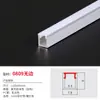 Luz Lineal LED Ranura de Aluminio Lámpara Empotrada en Techo Ranura Negra Forma de U Abierta Ranura para Tarjeta de Aleación de Aluminio Barra de Lámpara Tira Lineal