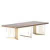 Mesa de Oficina Grande de Madera Maciza Simple Moderna para Sala de Reuniones Edificio de Oficinas Negociación Comercial Capacitación de Personal Combinación de Mesa y Silla