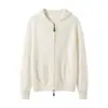 Nuevo cárdigan de punto de cachemira para otoño e invierno, elegante y sencillo, color liso, de manga larga, con capucha, moderno, con cremallera, para el uso diario de mujer
