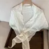Tamanho Plus Size Gordinho MM Xale Fino Proteção Solar Camisa para Ar Condicionado Feminina Verão Estilo Coreano Moda Versátil Cardigan Top de Tricô Vazado