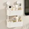 Caja de Almacenamiento de Pared Cesta de Almacenamiento para Baño Cesta de Almacenamiento para Cebolla y Jengibre de Cocina Estante de Almacenamiento de Pared sin Perforaciones para Lavabo