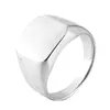 Anillo de Acero de Titanio Fundido de Moda Personalizado Anillo de Acero Inoxidable Pulido Geométrico para Hombres y Mujeres Anillo de Dedo al por Mayor