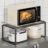 Estante de Almacenamiento para Cocina, Estante para Colocar Microondas, Horno y Arrocera en la Parte Superior del Refrigerador, Estante Retráctil Multifuncional para Almacenamiento de Ollas