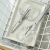 Tijeras Portátiles Transparentes Escarchadas para el Hogar, Dormitorio Estudiantil, Flequillos, Tijeras Pequeñas, Tijeras Multifuncionales para Manualidades del Hogar, Papelería
