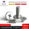 Os fabricantes fornecem CM (tipo de cabeça grande) 304 aço inoxidável grande cabeça chata Fio de máquina cruzada cabeça fina Parafusos de cabeça chata cruzada