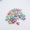Cuentas Perforadas con Forma de Corazón de Melocotón Color Plated Impreso Cerámica Imitación para Collar Hecho a Mano con Lazo, Cadena para Teléfono Móvil, Accesorios de Joyería