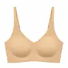Sujetador de Sensación Nude sin Costuras con Cuello en V para Levantar Busto Pequeño para Mujer, Set de Sujetador Delgado, Suave, de Soporte, Push-up, Anti-Caída, Espalda Bonita