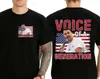 Site Independente da Amazon Tamanho Europeu Camisa de Algodão Masculina Estampa do Personagem Charlie Kirk Tendência Casual Top de Manga Curta