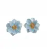 Aretes de Flor de Jade, Aretes de Flor de Resina con Pasador de Plata, Aretes Sencillos y de Moda, Exquisitos y de Alta Gama Versátiles Accesorios para Orejas Venta al por Mayor