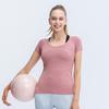 Camiseta Esportiva Manga Curta Swiftly Tech Yoga Nu Corrida Respirável Roupa Fitness Roupa de Yoga ao Ar Livre Top