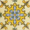 Azulejos Pequeños de Flores Amarillas 100X100 Azulejos de Flores Brillantes Esmaltados Mediterráneos Azulejos de Pared para Friso de Cocina Lavabo