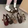 Zapatos Mary Jane Versátiles para Viajar con Correa al Tobillo para Mujer, Nuevos Zapatos Planos Retro Coreanos Primavera y Otoño 2025