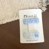 Nuevo Clip para el Cabello con Lazos Cuadros Florales Azul Claro, Diadema, Pasador, Pinza Lateral, Banda Elástica para Niños