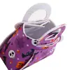 Bolsa de Dulces de Tela No Tejida Estéreo de Halloween Accesorios de Decoración para Fiestas de Halloween Infantiles Bolso con Estampado de Araña y Calabaza