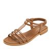 870-24 Sandálias Romanas 2026 Verão Novo Estilo Boêmio Retrô Vazado Rasteiras Confortáveis Viagem Praia Sapatos