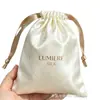 Fabricante de Bolsa de Satén de Seda con Cordón Personalización Colgante Encanto Llavero Almacenamiento Bolsa de Tela con Cordón Puede Imprimir Logo