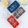 Bandeja de Hielo de 6 Compartimentos Cubitera Doméstica Molde para Congelar Casero DIY con Tapa Silicona Refrigerador Pequeña Hielera