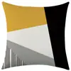 Transfronterizo Temu Amazon Nueva Funda de Almohada de Lino Abstracta Geométrica Rayada Decoración de Sofá Etiqueta Dropshipping