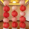Linternas Decorativas para Fiesta de Cumpleaños y Compromiso, Adornos Colgantes de Cadena de Bolas de Sandía, Linternas al por Mayor, Linternas de Origami, Decoración de Habitación de Boda