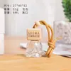 Botella de perfume con tapa cuadrada transparente de 8 ml, botella de perfume cuadrada para coche, botella vacía de cristal para coche, colgante Wang Cong