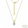 Collar de plata de ley S925 con moissanita completa, cadena sencilla de moissanita rectangular de cuatro puntas para la clavícula, superventas transfronterizo de Amazon
