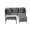 Patio Exterior Sofá de Mimbre Set de Jardín para Villa Muebles de Mimbre Silla de Mimbre Balcón Mimbre Sintético Material de Mimbre PE