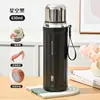 Termo de Acero Inoxidable 316 de Gran Capacidad Portátil al Vacío Botella Deportiva para Agua Tapa Totalmente de Acero Vaso para Agua con Correa