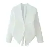 Para Moda Femenina Europea y Americana Transfronteriza Aliexpress Venta Caliente Otoño Elegante Versátil Multicolor Cuello en V Profundo Ceñido a la Cintura Blazer
