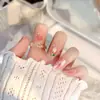 Manicure Popular Tulipa Joia Metálica Luxo Leve Gotejamento de Óleo Rosa Unha de Celebridade Flor de Diamante Acessórios