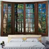 Pintura decorativa de mural de paisagem de janela nova, direto da fábrica, para fundo de sofá de sala de estar e quarto