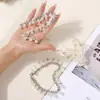 Hebilla de Zapato de Perla con Lazo de Princesa Decoración Versátil para Zapatos Flor de Zapato Hebilla de Cordón de Encaje Accesorios para Zapatos Cadena para Mujer