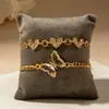 Set de Pulseras de Mariposa de Cristal Imitación Transfronterizo Europeo y Americano Moda Pulsera de Corazón con Pedrería Venta al por Mayor Sensación de Lujo Ligero de Gama Alta