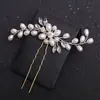 Horquilla de Novia para el Cabello en Oro y Plata con Perla Blanca Horquilla Europea y Americana Accesorios de Estilismo para Vestido de Novia